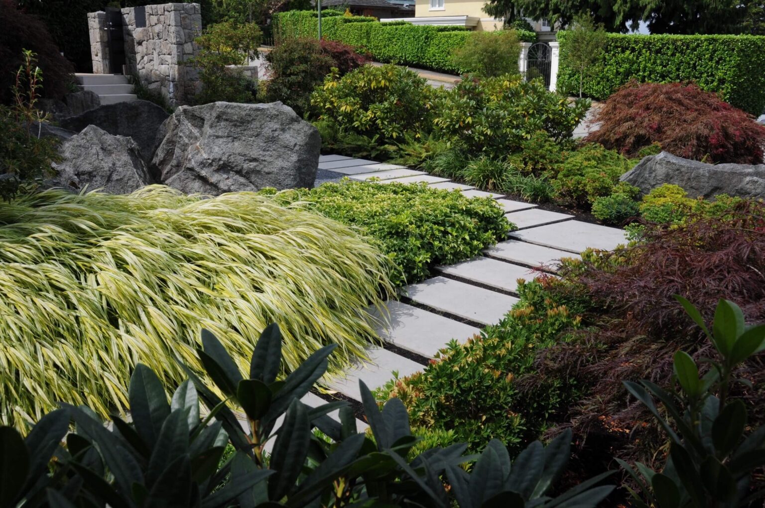 High end landscape construction by Fossil Landscape Construction in Vancouver BC featuring refined outdoor spaces, detailed craftsmanship and timeless design.
