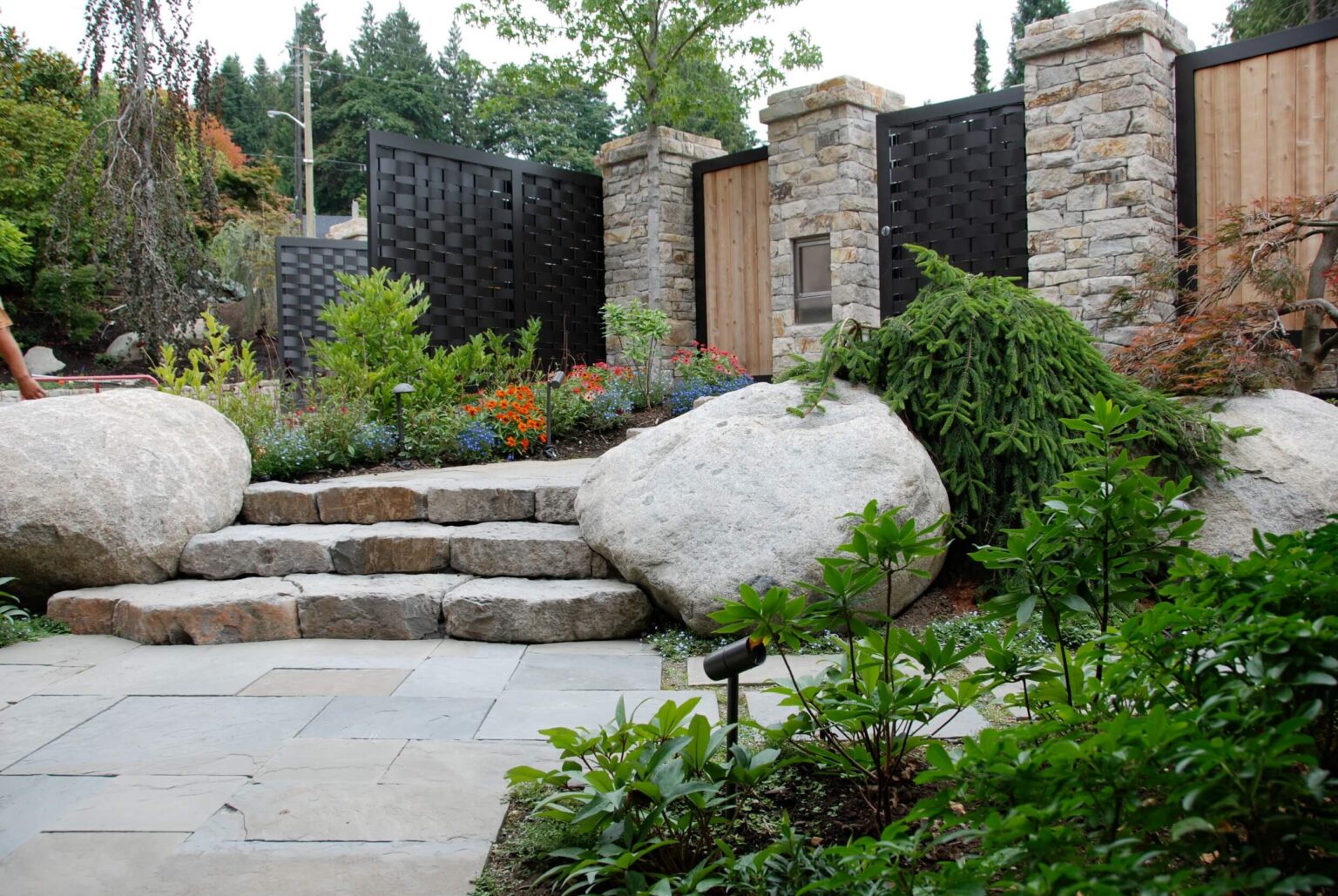 High end landscape construction by Fossil Landscape Construction in Vancouver BC featuring refined outdoor spaces, detailed craftsmanship and timeless design.