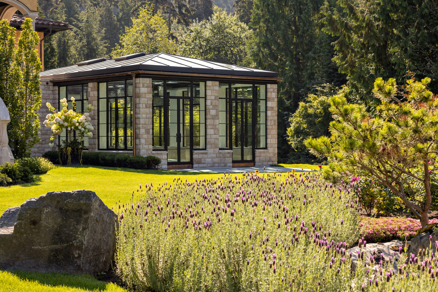 High end landscape construction by Fossil Landscape Construction in Vancouver BC featuring refined outdoor spaces, detailed craftsmanship and timeless design.