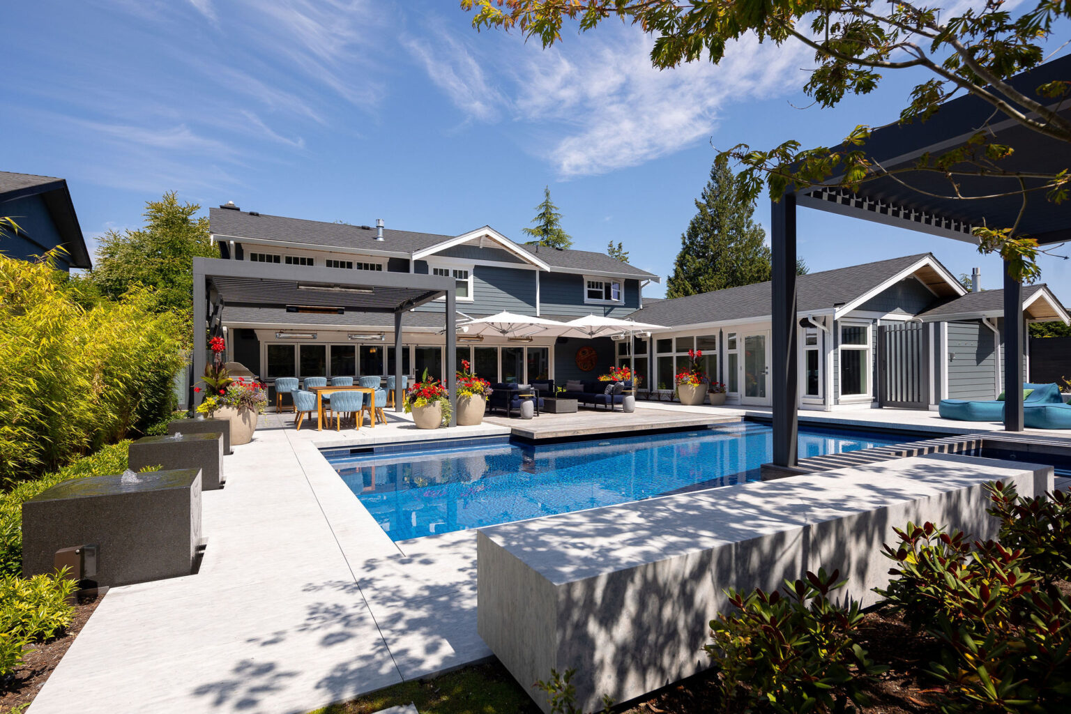 High end landscape construction by Fossil Landscape Construction in Vancouver BC featuring refined outdoor spaces, detailed craftsmanship and timeless design.