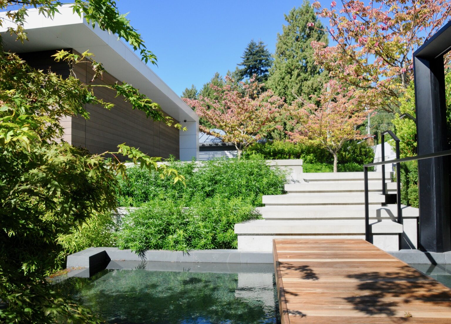 High end landscape construction by Fossil Landscape Construction in Vancouver BC featuring refined outdoor spaces, detailed craftsmanship and timeless design.